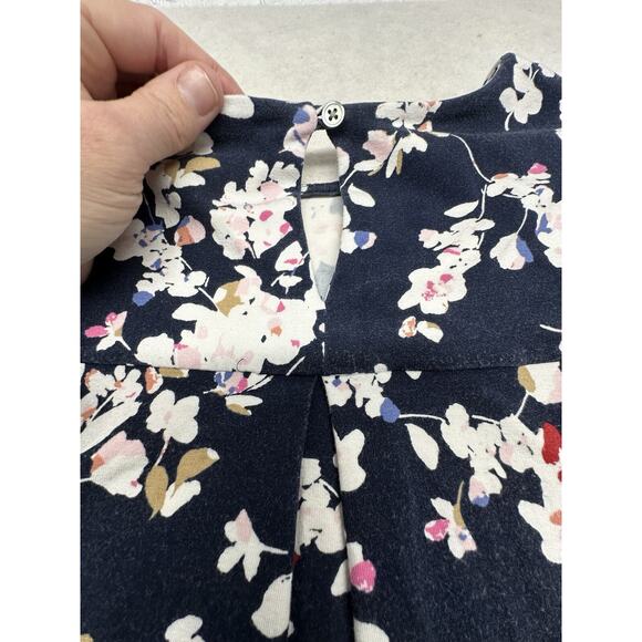J Jill Dress Wearever Collection Sz Small Blue Floral Print Soft Perfect TShirt - Picture 10 of 10